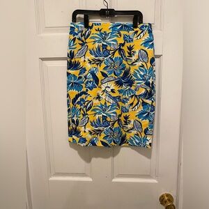 💁‍♀️🙋‍♀️J. Crew Yellow and Blue Pencil Skirt Resort Wear